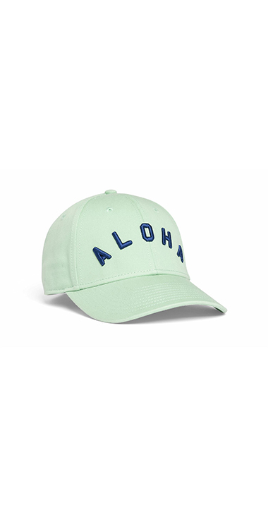 ALOHAロゴ刺しゅうウオッシュコットンツイルCAP
